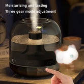 Ultrasonic Cool Mist Humidifier, USB Humidifier with Colorful Light, Quiet Air Humidifier for Bedroom, Nursery, Office, Indoor Plants(500Ml, Black)