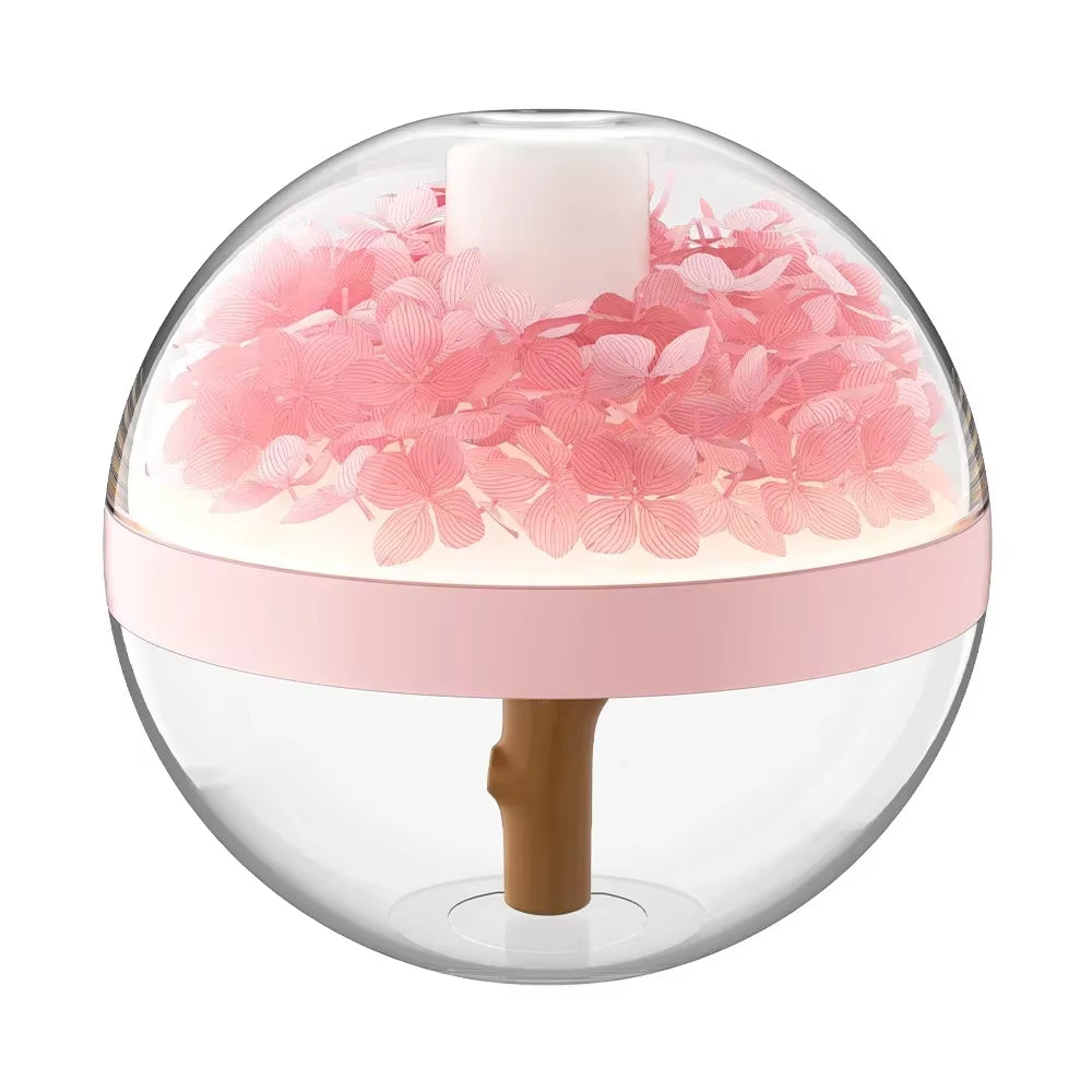 270ML Air Humidifier USB Rechargeable 800Mah Home Hydration Humidifier Colour LED Light Mist Maker Flower Humidificador